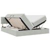 vidaXL Pat cu storage cu headboard 2 buc. Gri deschis