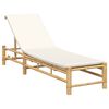 vidaXL Sezlong cu perne 55x199x30 cm bambus