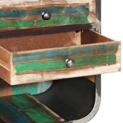 vidaXL Dulap înalt, multicolor, 40x30x126 cm, lemn masiv reciclat