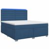 vidaXL Pat boxspring cu saltea albastru 180 x 200 cm Țesătură