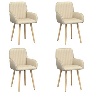 vidaXL Scaune de dining 4 buc. Țesătură Crem 56,5 x 50 x 87,5 cm