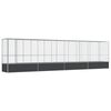 vidaXL Voliera de păsări cu extensie, argintiu, 834,5x107x212 cm, oțel