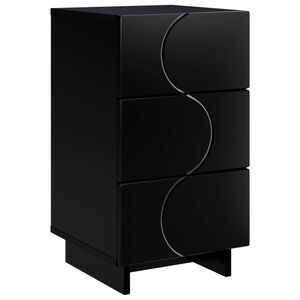 vidaXL Dulap de noapte Negru 33,5 x 34,5 x 60 cm Lemn prelucrat