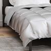 vidaXL Duvet de iarnă Argintiu 200 x 135 cm Satin și Microfibra