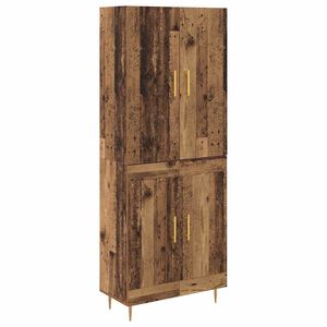 vidaXL Bufet Pe perete Lemn Vechi 69,5 x 34 x 180 cm Lemn compozit