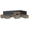 vidaXL Set de canapele pentru grădină 9 buc. Gri Rattan poli