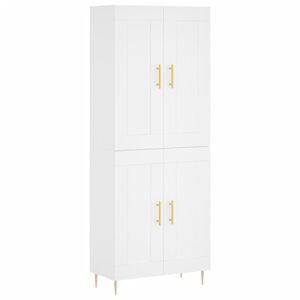 vidaXL Dulap &icirc;nalt, alb, 69,5x34x180 cm, lemn compozit