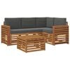 vidaXL Set de canapele de exterior 5 buc. Natural și Antracit