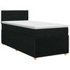 vidaXL Pat boxspring cu saltea Negru 100 x 200 cm Țesătură