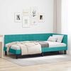 vidaXL Cadru de pat colțar cu headboard Turcoaz 90 cm x 200 cm Catifea