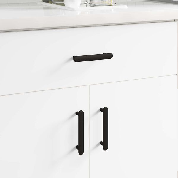 vidaXL M&acirc;ner pentru Dulap 474 pcs Negru 121 x 16.6 x 28.3 mm Fier