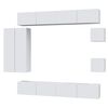 vidaXL Set dulap TV, 8 piese, alb, lemn prelucrat