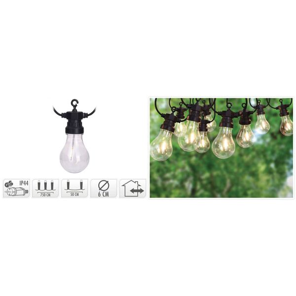 ProGarden Instalație de lumini pentru grădină, 20 lămpi cu LED, 24 V
