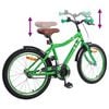 vidaXL Bicicletă pentru Copii 18 Inci pentru 5-7 ani Verde