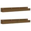 vidaXL Rafturi de perete 2 buc. maro miere 80x12x9 cm lemn masiv pin