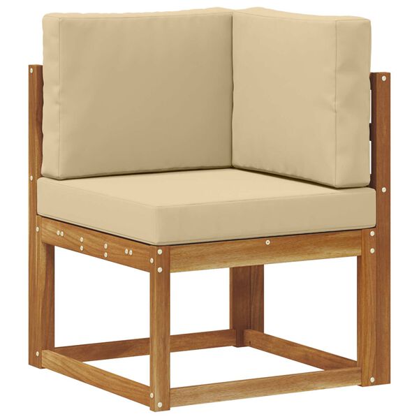 vidaXL Set de canapele de exterior cu pernă 6 pcs Natural și Bej