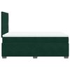 vidaXL Pat box spring cu saltea, verde &icirc;nchis, 120x190 cm, catifea