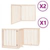 vidaXL Poartă de c&acirc;ini pliabilă cu ușă, 8 panouri, 640 cm, lemn plop