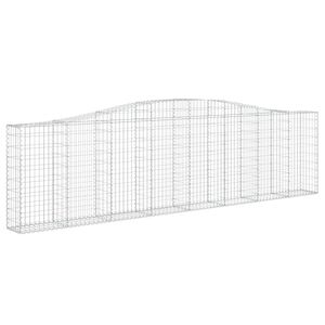 vidaXL Coș gabion arcuit 400x30x100/120 cm fier galvanizat