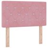 vidaXL Pat cu arcuri cu saltea cu headboard Roz 200 x 80 cm Catifea