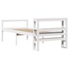 vidaXL Cadru de pat senior cu tăblie, alb, 75x190 cm, lemn masiv pin
