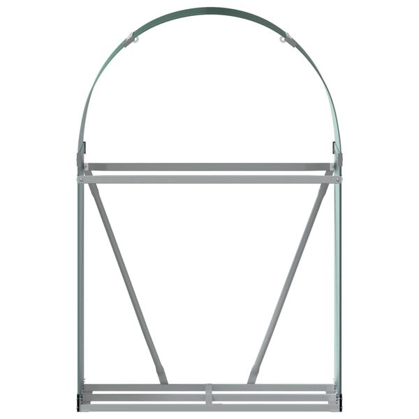 vidaXL Suport pentru bușteni verde 80x45x120 cm oțel galvanizat