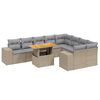 vidaXL Set canapele de grădină cu perne, 10 piese, bej, poliratan