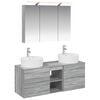 vidaXL Set de mobilier pentru baie 4 buc. Sonoma gri