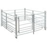 vidaXL Țarc pentru oi cu 4 panouri, oțel galvanizat, 137 x 137 x 92 cm