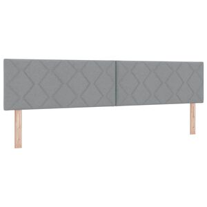 vidaXL Tăblie cap cu headboard Gri deschis 200 cm Piele artificială