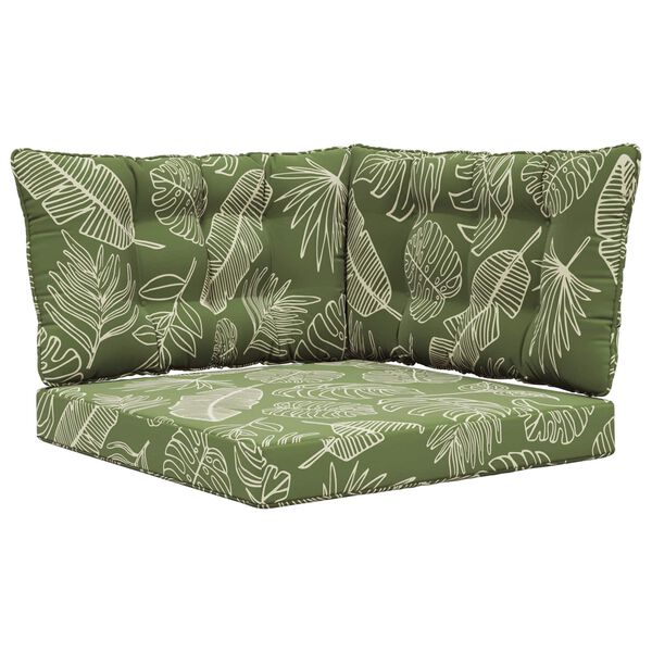 vidaXL Perna pentru canapea de exterior 3 pcs Design cu frunze