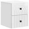 vidaXL Dulap de noapte suspendat Alb foarte lucios 33 x 34,5 x 40 cm