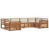vidaXL Set de canapele de exterior 6 buc. natural Lemn Solid de Acacia