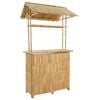 vidaXL Masă de bar exterioară natural 115 x 95 x 214 cm Bambus