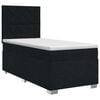 vidaXL Pat boxspring cu saltea Negru 100 x 200 cm Țesătură