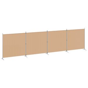vidaXL Separator de Cameră cu 4 Panouri Bej 698 x 180 cm Țesătură