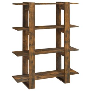 vidaXL Bibliotecă/Separator cameră, stejar fumuriu, 100x30x123,5 cm