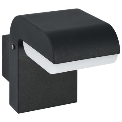 vidaXL Lampă de perete cu LED de exterior, negru, 9 W, oval
