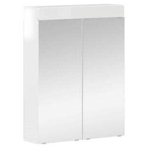 vidaXL Dulap cu oglindă pentru baie TULUM Alb lucios 60 x 16,5 x 78 cm