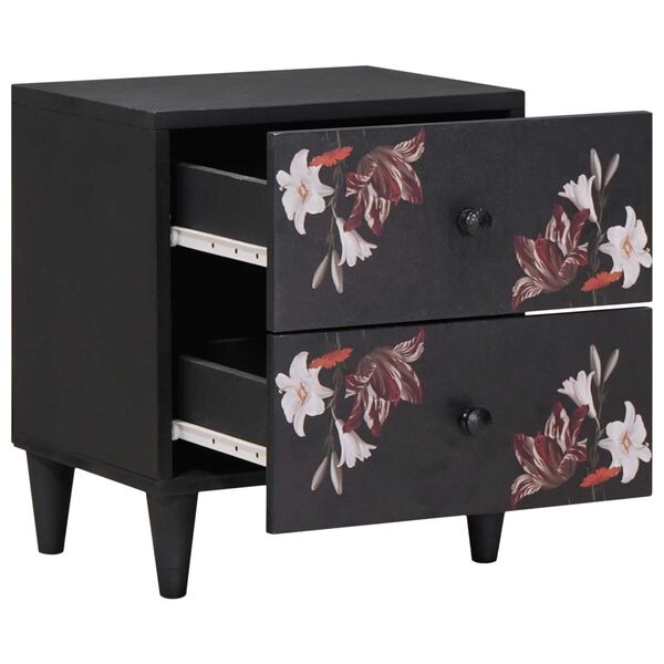 vidaXL Noptieră 2 pcs Maro 40 x 33,5 x 46 cm Lemn de mango solid