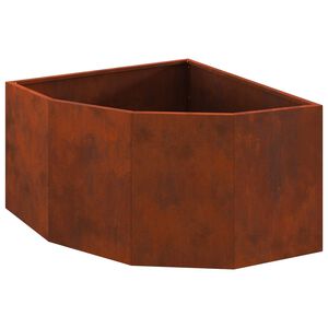 vidaXL Ghiveci de colț Ruginit 60 x 60 x 35 cm