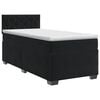 vidaXL Pat boxspring cu saltea cu headboard Negru 100 x 200 cm Catifea