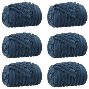 vidaXL Pături de aruncat 6 buc. Albastru marin 150 x 130 cm 2.85 kg