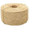 vidaXL Fr&acirc;nghie, 250 m, sisal 100%, 10 mm