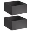 vidaXL Vază pentru Grădină 2 buc. Negru 80 x 80 x 40 cm