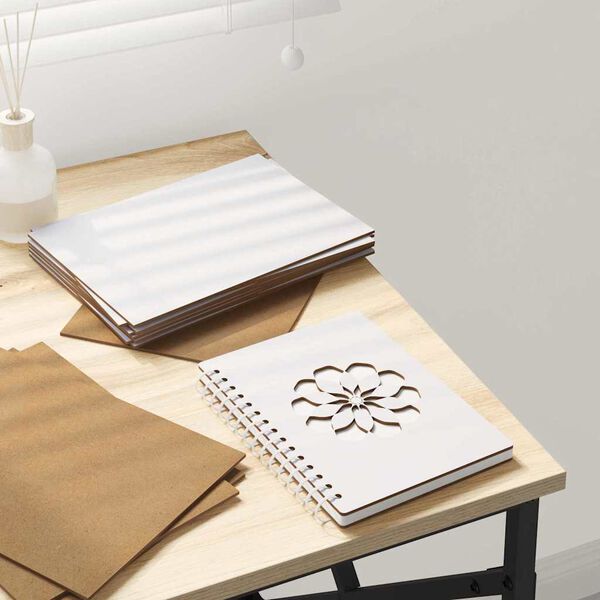 vidaXL Panouri de decor 50 pcs Alb 15 x 21 x 0.27 cm Lemn compozit