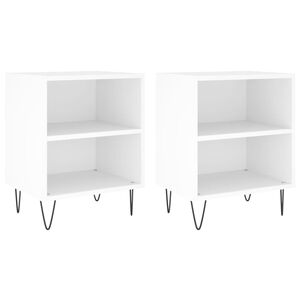 vidaXL Noptiere, 2 buc, alb, 40x30x50 cm, lemn compozit