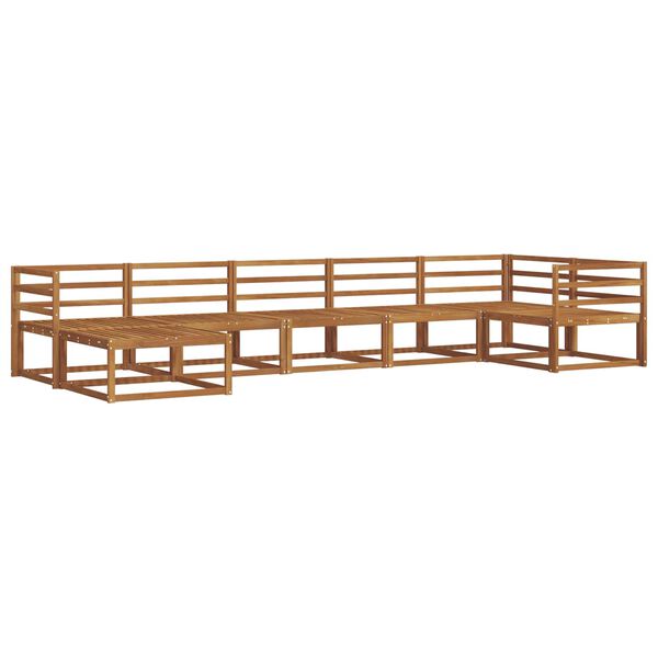 vidaXL Set de canapele de exterior 7 pcs natural Lemn Solid de Acacia