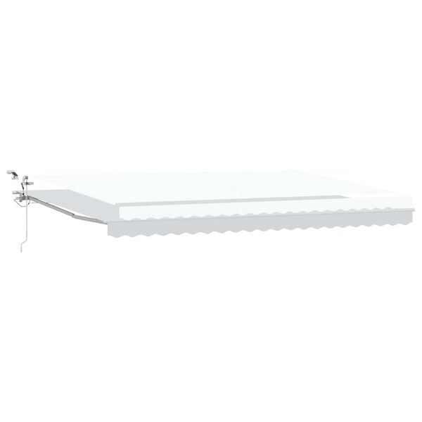 vidaXL Cortina Retractabilă Alb 500 &times; 350 cm Poliester și metal