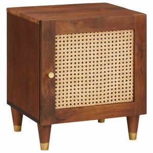 vidaXL Dulap de noapte Maro 40 x 33,5 x 46 cm Lemn masiv de acacia
